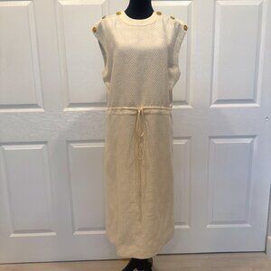 Gucci Ivory Wool Silk Dress with GG